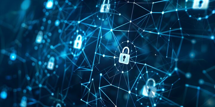Digital interface illustrating Zero Trust network security model with verification and constant authentication. Concept Zero Trust Network Security, Digital Interface, Verification