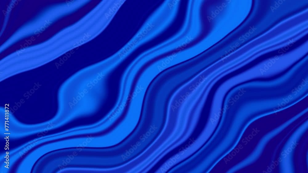 Poster smooth blue gradient background with waves. seamless looping animation. 4k footage