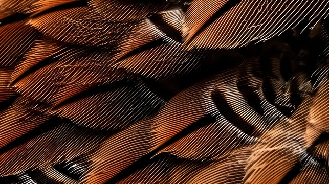 A visually enchanting close-up that reveals the complex design of a Xenops bird's feathers, emphasizing its unique patterns and textures.