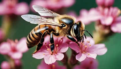 A coloful honey bee (127) - obrazy, fototapety, plakaty