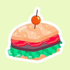  Fast Food Flat Stickers