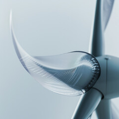 Close-up of wind turbine blade detail