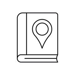 Guide book vector icon