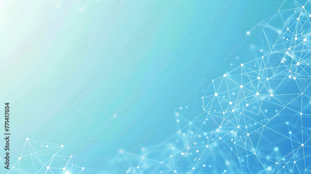 Aufkleber modern digital tech backdrop with blue dynamic lines and nodes. futuristic network, abstract connect