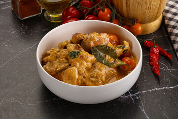 Thai Tom yum soup with chicken