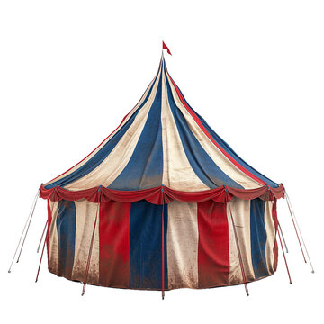 Circus Tent, transparent background, isolated image, generative AI