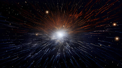 Big bang background in deep space