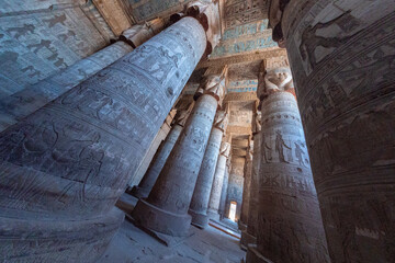 Dendera, Temple of Hathor, wide angle lens, temples of ancient Egypt, ancient civilizations