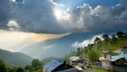 landscape with clouds