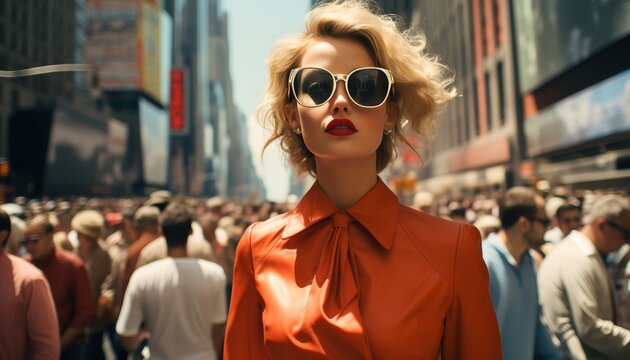 a digital billboard in a bustling urban setting.The ad should feature vibrant colors and bold typography to grab the attention of the city crowd