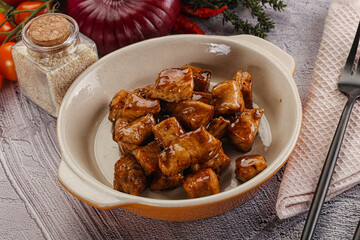 Chicken fillet with soya teriyaki sauce