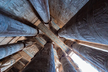 Dendera, Temple of Hathor, wide angle lens, temples of ancient Egypt, ancient civilizations