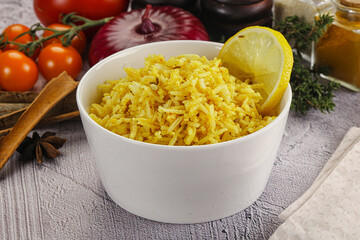 Indian cuisine lemon basmati rice