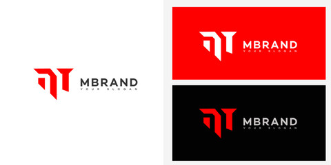 M Letter Logo Icon Brand Identity Sign Symbol Template  - obrazy, fototapety, plakaty