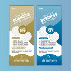 Eye caching modern corporate business rollup banner design