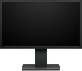 LCD computer monitor mockup isolated on white