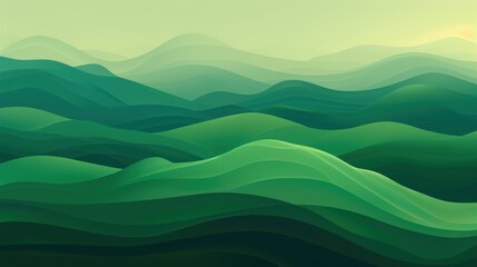 AI generated abstract green natural scenery wallpaper background