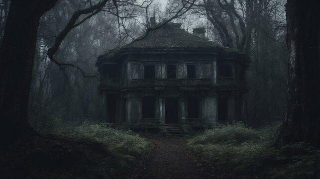 scary house in the woods