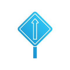 Straight arrow vector icon