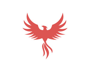 logo red phoenix  flying 