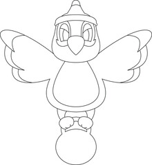 Parrot Bodybuilder Dumbbell Bodybuilding Animal Vector Graphic Art Illustration