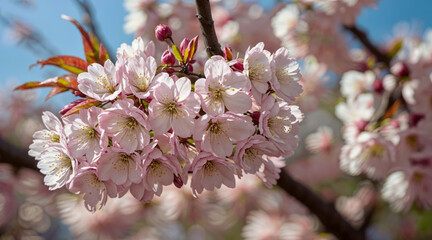 Fototapeta premium Spring background with blossoming tree