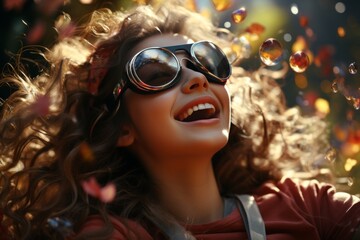 a vibrant digital world with a person interacting with it, portraying a sense of connection and immersion with the virtual realm