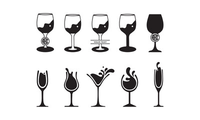 Drink glass SVG, Silhouette, Cut File, cutting files, printable design, Clipart,