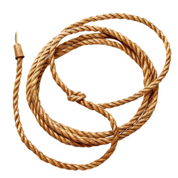 Cowboy lasso, transparent background, isolated image, generative AI