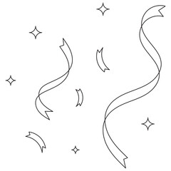 Black Line New Year Confetti
