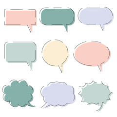 Blank Empty Speech Bubbles Vector Illustration