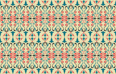 Seamless vintage lines of ethnic ethnic backgrounds for wallpaper print fabric pattern.