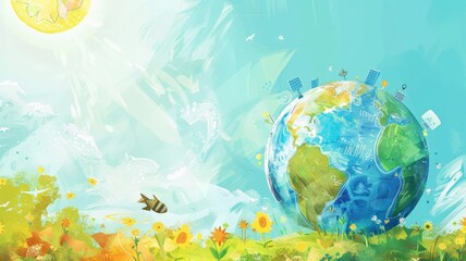 Obraz na płótnie Canvas world environment day earth day. 