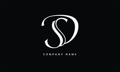 Fototapeta premium SD, DS, S, D Abstract Letters Logo Monogram