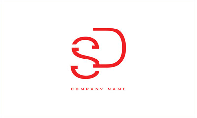 SD, DS, S, D Abstract Letters Logo Monogram