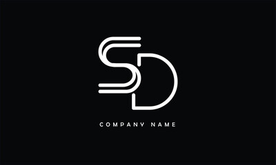 SD, DS, S, D Abstract Letters Logo Monogram