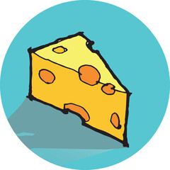 Pieces of butter vector illustration isolated on white background. classic modern diseign