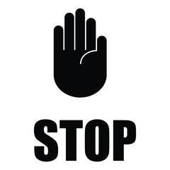 Obraz premium hand stop vector 