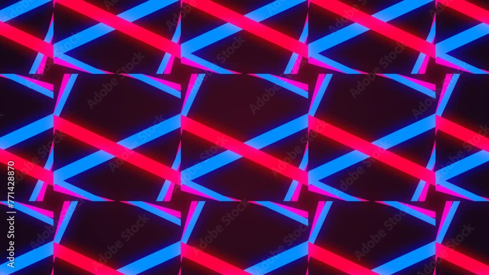 Poster abstract motion background with glowing blue neon lines moving diagonally across the frame at high s
