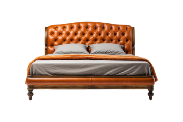 Antique Bed on transparent background.