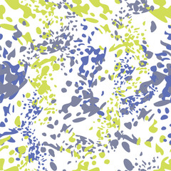Seamless vector pattern with colorful abstract ornament on white background.