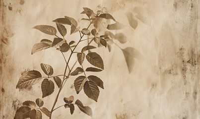 Fototapeta, ilustracja żółte liście na łagodnym tle.