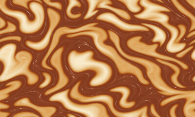 Milk chocolate caramel. Abstract seamless pattern. AI generated.