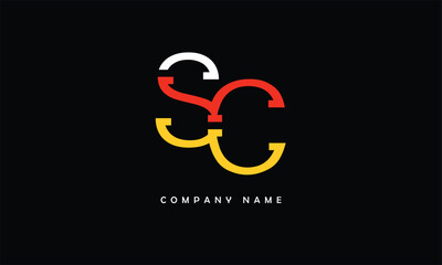SC, CS, S, C Abstract Letters Logo Monogram