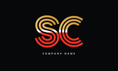 SC, CS, S, C Abstract Letters Logo Monogram