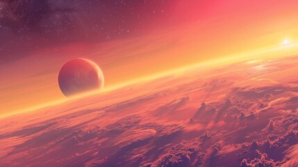 gradients of beatiful colours, Earth's surface, 8k, copy and text space, 16:9