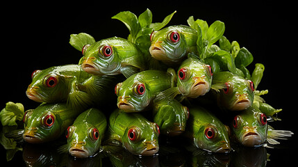 frog on a leaf  high definition(hd) photographic creative image
