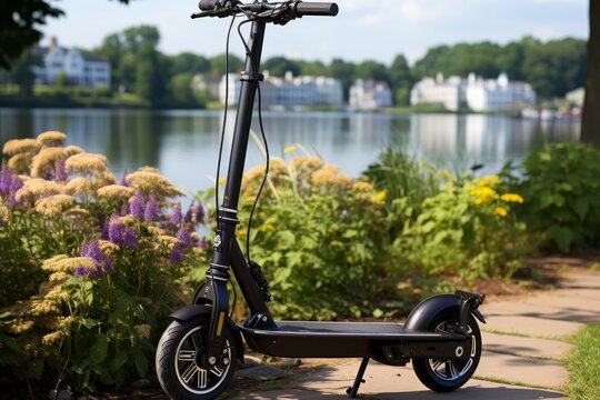 electric scooter rental in a modern technological city