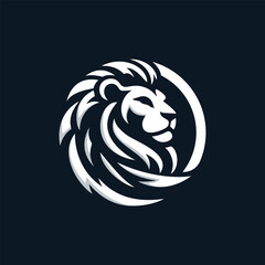 A majestic lion's head logo, symbolizing strength and power, in a sleek and modern design.