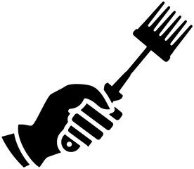 farm illustration rake silhouette garden logo shovel icon gardening outline work equipment agriculture spade tool gardener nature plant spring shape farming trowel horticulture for vector graphic back